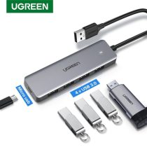 Ugreen 4 Ports USB 3.0 Hub 5Gbps Data Transfer Speed 4 USB 3.0 Ports Expansion External USB Power Supply