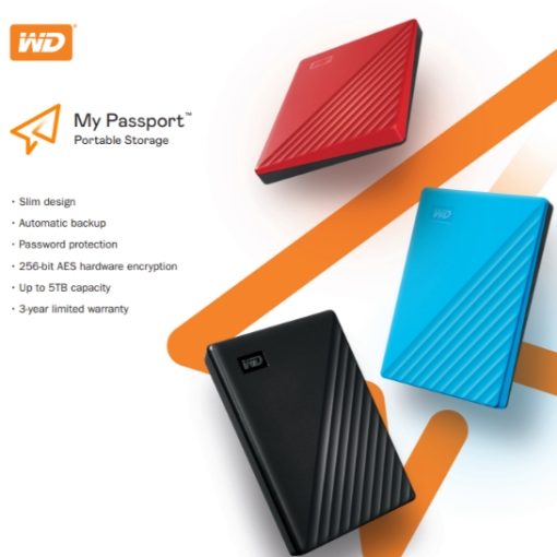 WD Western Digital My Passport 2TB Portable Storage External Hard Drive // USB 3.2 GEN1 - Image 2