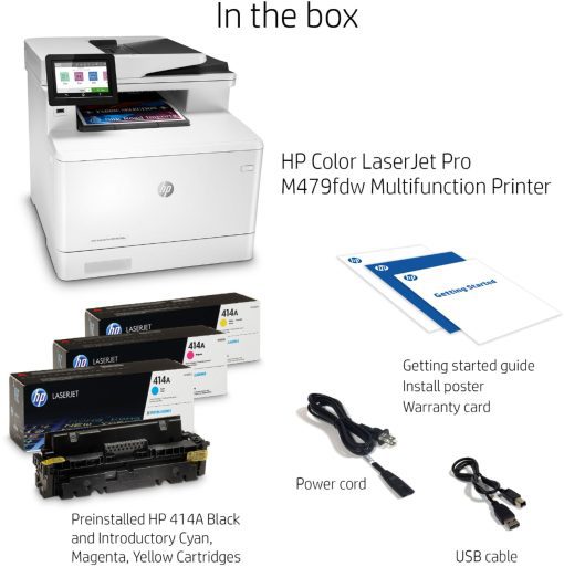 HP Color LaserJet Pro MFP M479fdw Color Laser Printer (W1A80A) - Print, Copy, Scan, Fax, Duplex, Wireless - Image 3