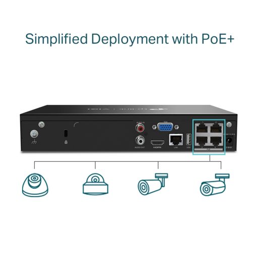 VIGI NVR1004H-4P | VIGI 4 Channel PoE+ Network Video Recorder - Image 6