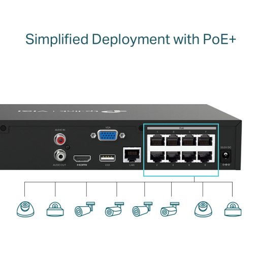 VIGI NVR1008H-8P | VIGI 8 Channel PoE+ Network Video Recorder - Image 7