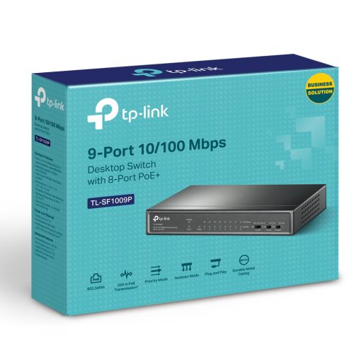 TL-SF1009P | 9-Port 10/100Mbps Desktop Switch with 8-Port PoE+ - Image 8